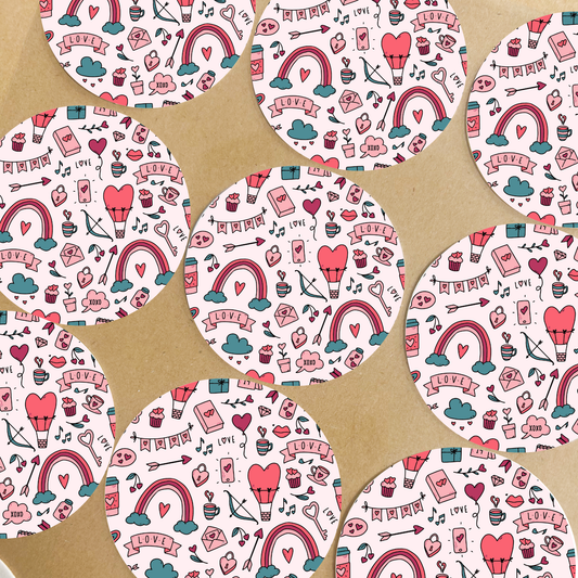 Valentines Day Edible Cupcake Toppers