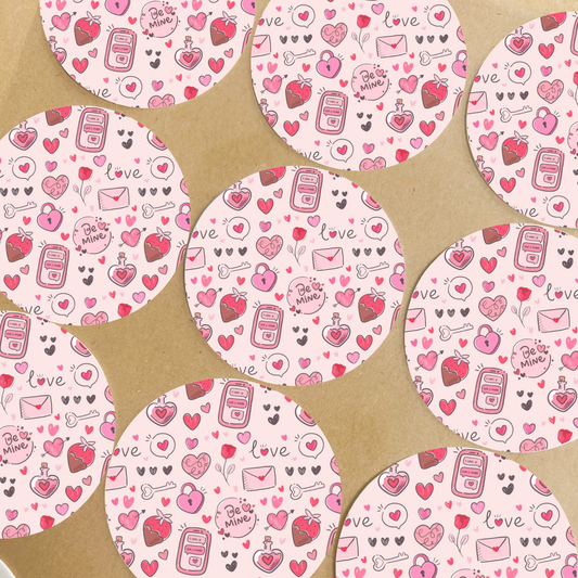 Valentines Day Edible Cupcake Toppers