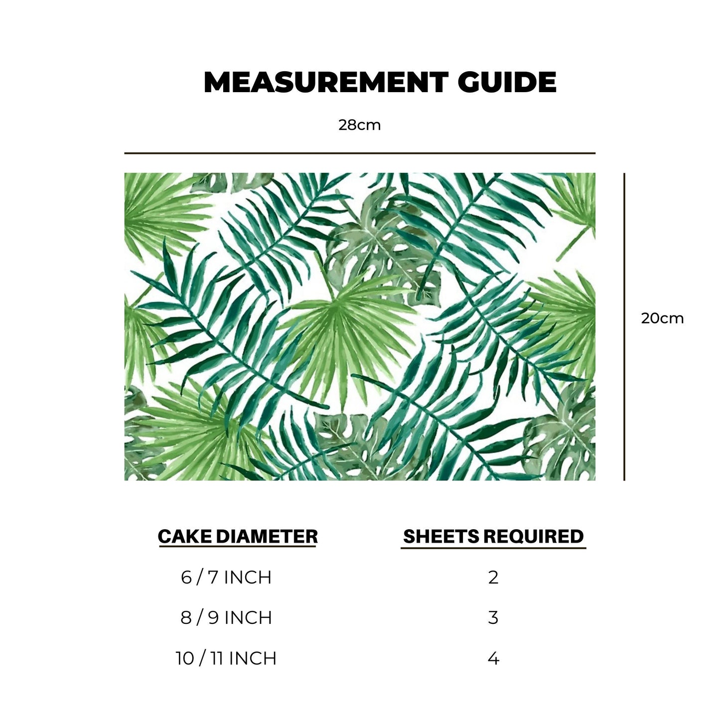 Leaf Print Icing Sheet