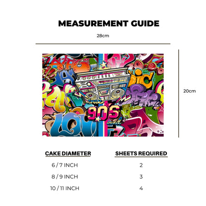 90's Theme Icing Sheet