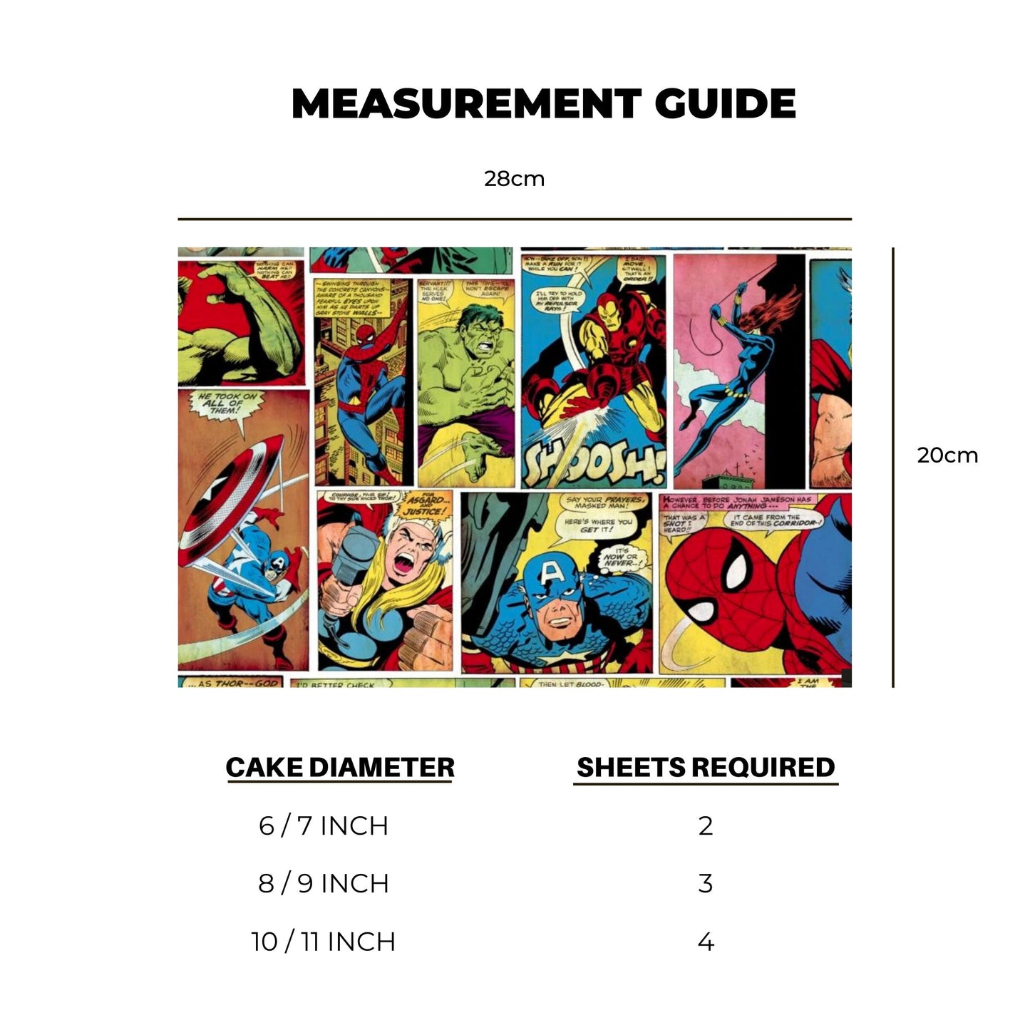 Marvel Icing Sheet