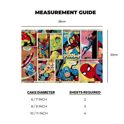 Marvel Icing Sheet