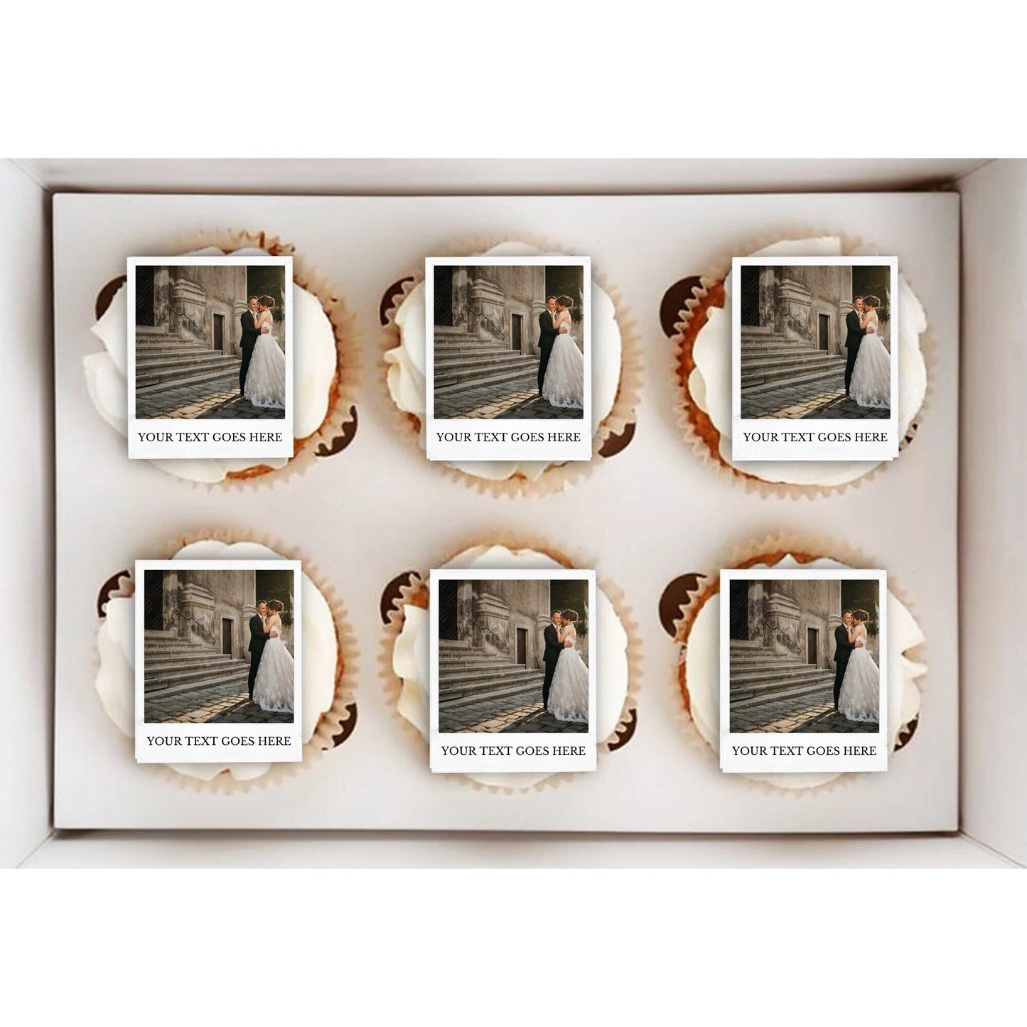 Edible Polaroid Cupcake Toppers