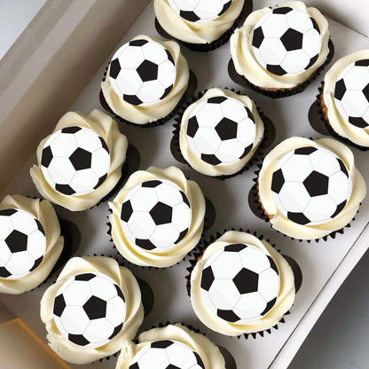 Edible Football Cupcake Toppers