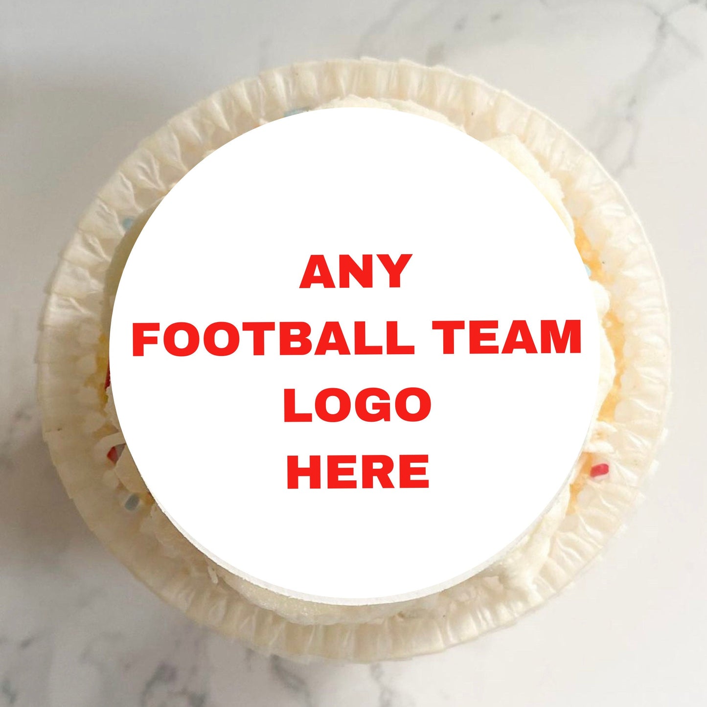 Any Football Club Logo Edible Cupcake Toppers,