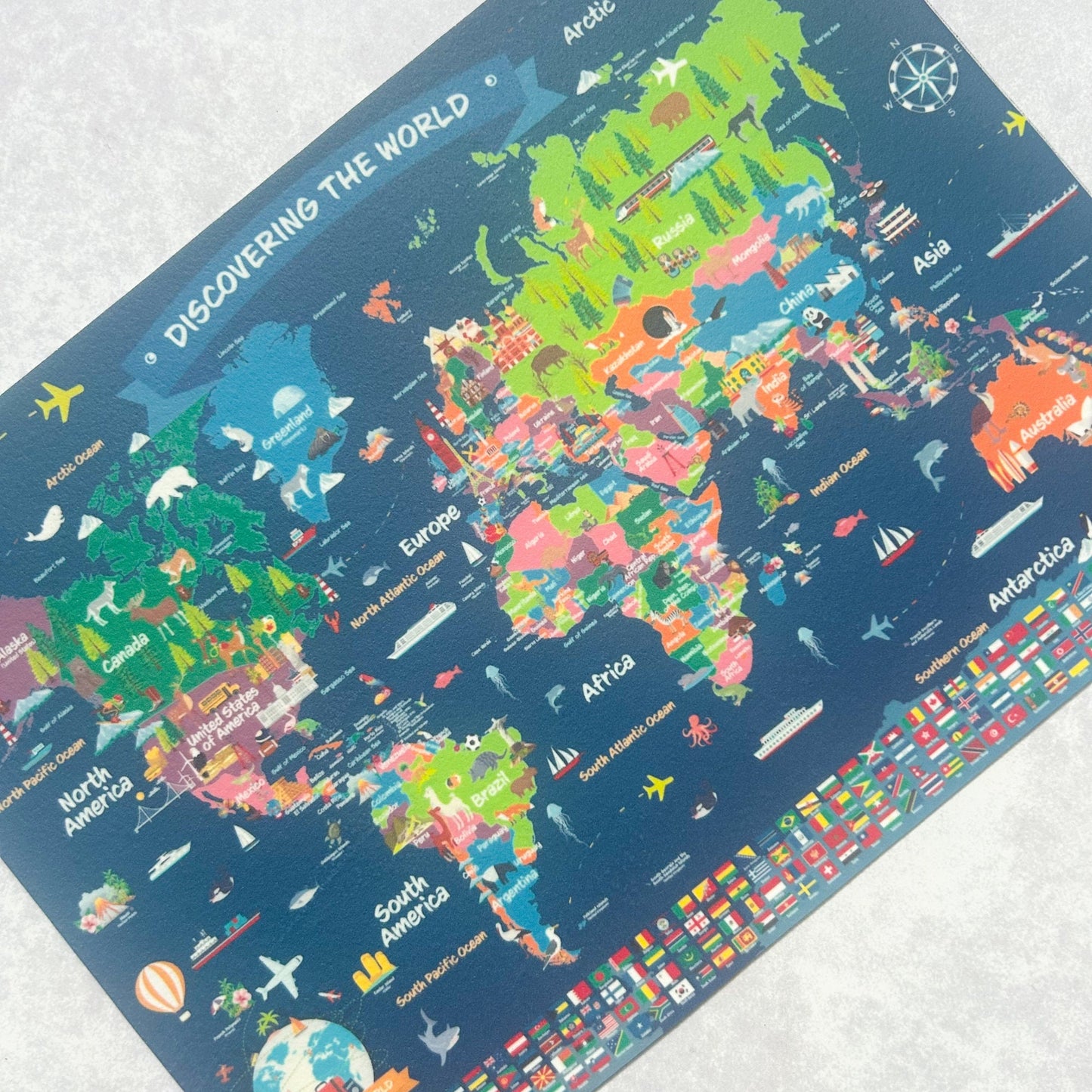 World Map Icing Sheet