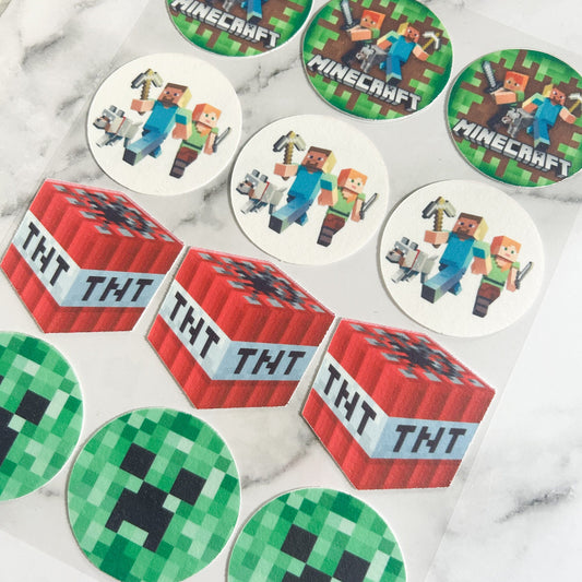 Minecraft Cupcake Toppers