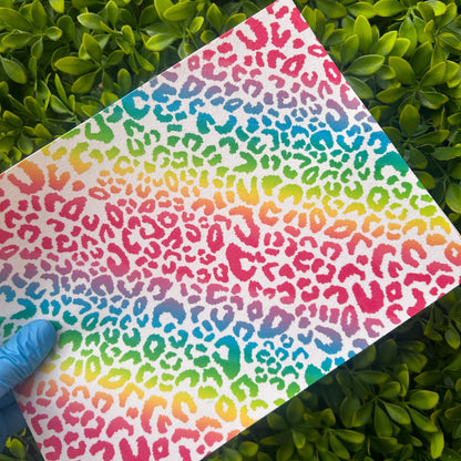 Rainbow Leopard Print Icing Sheet